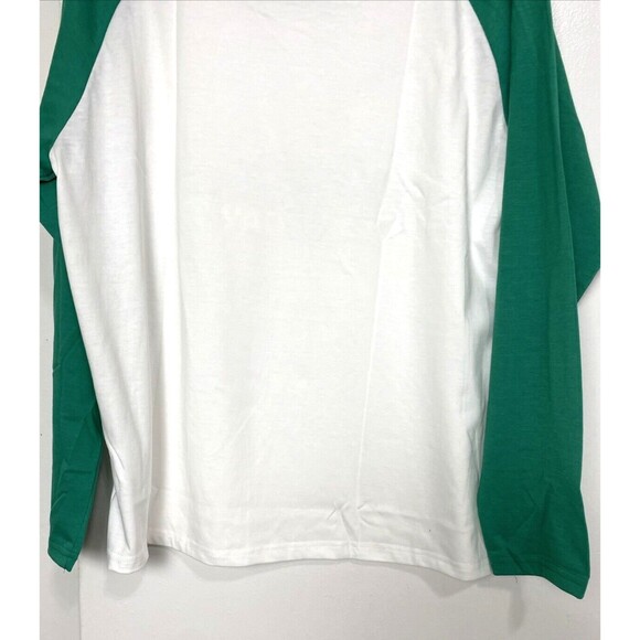 St Patricks Day Long Sleeve T-Shirt Size XL Woman Man Green White Unisex - Picture 7 of 11
